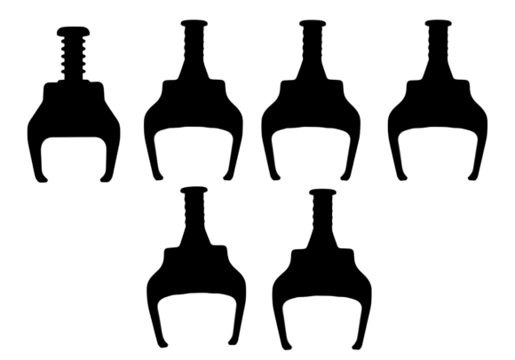 6 Claw Gripper SVG Clipart Bundle