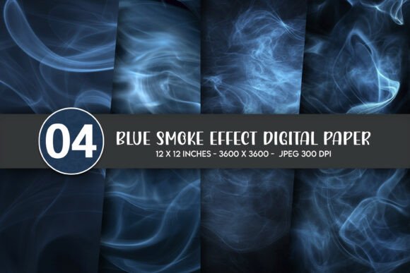 Blue Smoke Effect Digital Paper: A Designer's Dynamic Asset