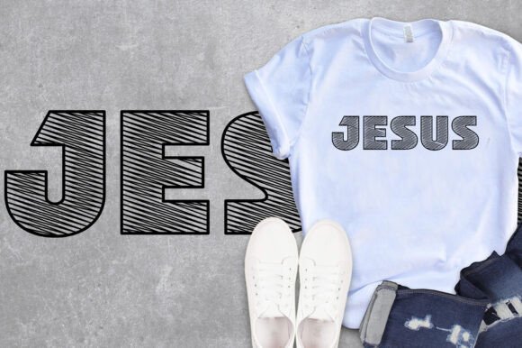 Elevate Your Faith-Based Projects with Jesus Typographic Design