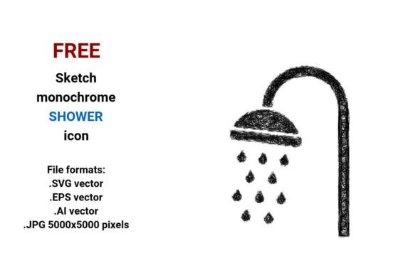Free Sketch Shower Icon: A Versatile Design Asset
