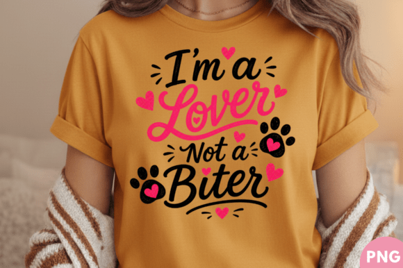 I'm a Lover Not a Biter T-shirt PNG: A Designer's Asset