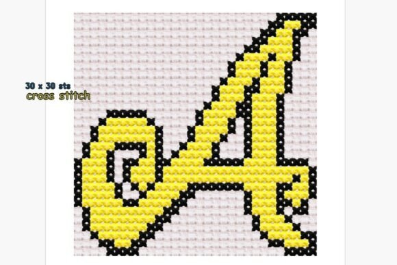 Letter A Cross Stitch Pattern: A Beginner's Alphabet Design