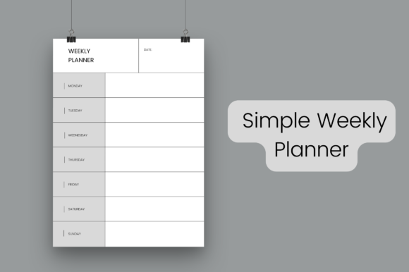 Simple Weekly Planner: A Designer's Tool for Visual Clarity