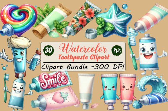 Toothpaste Clipart: Elevating Design with Vibrant, Ready-to-Use Assets